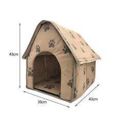 Detachable Folding Small Footprints Pet House Pet Dog Mat Portable Dog Footprint House  Warm And Comfortable