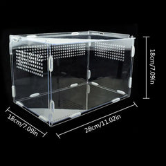 Reptile Breeding Box Lizard Centipede Spider Chameleon Terrarium Ornamental Box Acrylic Terrarium Transparent Box Pet Supplies