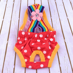 Pet Dog Shorts Diaper Sanitary Physiological Pants Washable Dog Panties Menstruation Dot Print Underwear Briefs for Girl Dogs