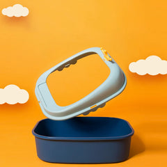 Cat Litter Box Design, Semi-Enclosed Sandbox, Big Space Toilet, Prevent Splash Tray, Kittens, Sand Litter Boxes