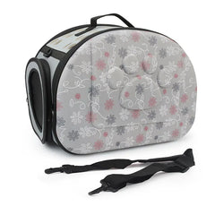Travel Pet Bag Cat Flower Carriers Bags Breathable Pink Folding Small Dog Outdoor Shoulder Bag Folding Cats Carrying