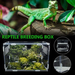 Reptile Breeding Box Lizard Centipede Spider Chameleon Terrarium Ornamental Box Acrylic Terrarium Transparent Box Pet Supplies
