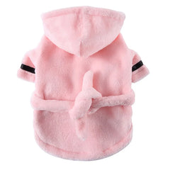 Dog Bath Robe After Bath, Quick Dry Absorbent Towel Robe with Belt for Small Medium Dogs Cats, Post Bath Drying Pet Accessories