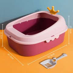 Cat Litter Box Design, Semi-Enclosed Sandbox, Big Space Toilet, Prevent Splash Tray, Kittens, Sand Litter Boxes