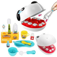 Pet Dentist Toy Pretend Play Doctor Educationa Toys for Children Simulation Medicine Tooth Extraction Teeth Model Gifts For Kids