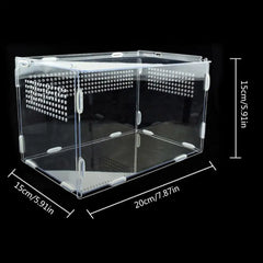 Reptile Breeding Box Lizard Centipede Spider Chameleon Terrarium Ornamental Box Acrylic Terrarium Transparent Box Pet Supplies