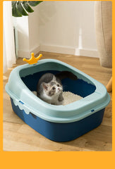 Cat Litter Box Design, Semi-Enclosed Sandbox, Big Space Toilet, Prevent Splash Tray, Kittens, Sand Litter Boxes