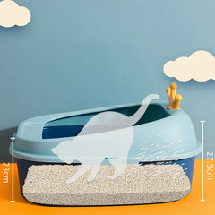 Cat Litter Box Design, Semi-Enclosed Sandbox, Big Space Toilet, Prevent Splash Tray, Kittens, Sand Litter Boxes
