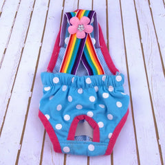 Pet Dog Shorts Diaper Sanitary Physiological Pants Washable Dog Panties Menstruation Dot Print Underwear Briefs for Girl Dogs