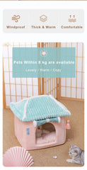 Cute Fully Enclosed House for Cats, Warm Winter Pet House, Super Soft Sleeping Bed for Puppy, Cat House Suppliers