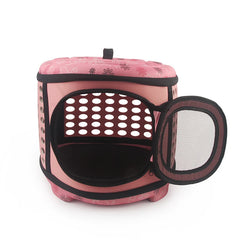 Travel Pet Bag Cat Flower Carriers Bags Breathable Pink Folding Small Dog Outdoor Shoulder Bag Folding Cats Carrying