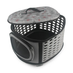 Travel Pet Bag Cat Flower Carriers Bags Breathable Pink Folding Small Dog Outdoor Shoulder Bag Folding Cats Carrying