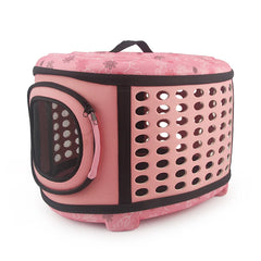 Travel Pet Bag Cat Flower Carriers Bags Breathable Pink Folding Small Dog Outdoor Shoulder Bag Folding Cats Carrying