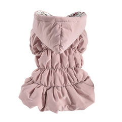 Dog Pet Super Warm Dress Winter Puppy Pet Dog Coats Princess Floral Bubble Skirt Dog Cat Hooded Chihuahua Yorkie Clothing