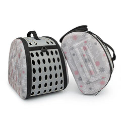 Travel Pet Bag Cat Flower Carriers Bags Breathable Pink Folding Small Dog Outdoor Shoulder Bag Folding Cats Carrying