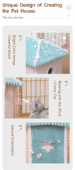 Cute Fully Enclosed House for Cats, Warm Winter Pet House, Super Soft Sleeping Bed for Puppy, Cat House Suppliers