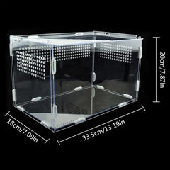 Reptile Breeding Box Lizard Centipede Spider Chameleon Terrarium Ornamental Box Acrylic Terrarium Transparent Box Pet Supplies