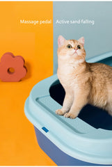 Cat Litter Box Design, Semi-Enclosed Sandbox, Big Space Toilet, Prevent Splash Tray, Kittens, Sand Litter Boxes