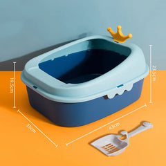 Cat Litter Box Design, Semi-Enclosed Sandbox, Big Space Toilet, Prevent Splash Tray, Kittens, Sand Litter Boxes
