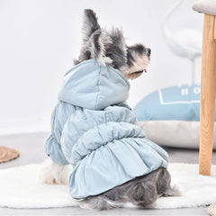 Dog Pet Super Warm Dress Winter Puppy Pet Dog Coats Princess Floral Bubble Skirt Dog Cat Hooded Chihuahua Yorkie Clothing