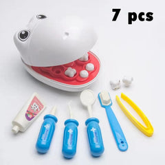 Pet Dentist Toy Pretend Play Doctor Educationa Toys for Children Simulation Medicine Tooth Extraction Teeth Model Gifts For Kids