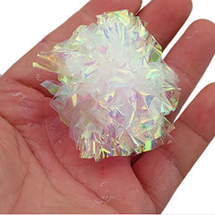 12Pcs Cat Mylar Crinkle Balls Cat Toy Interactive Sound Ball Big Plastic Balls Crinkle Crackle Ring Paper Kitten Pet Play Toy