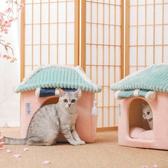 Cute Fully Enclosed House for Cats, Warm Winter Pet House, Super Soft Sleeping Bed for Puppy, Cat House Suppliers