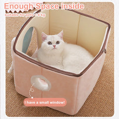 Cute Fully Enclosed House for Cats, Warm Winter Pet House, Super Soft Sleeping Bed for Puppy, Cat House Suppliers