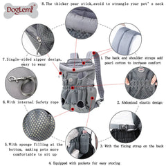 New Pet Dog Travel Carrier Bag Backpacks Cat Puppy Pet Front Shoulder Carry Bag for Pet Dogs and Cats Breathable Carrying Bags