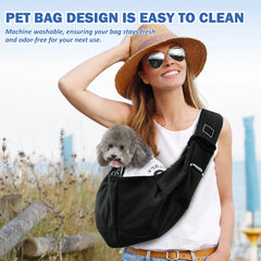 Dog Carrier Bag Pet Sling Shoulder Bag Comfortable Portable Travel Crossbody Outdoor Cat Puppy Small Dogs Carrying Supplies