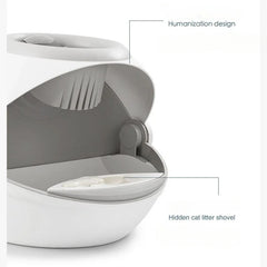 Fully Enclosed Odor-isolating Cat Litter Box Splash-proof Large Cat Toilet Cat Supplies Cat Litter Tray with Shovel