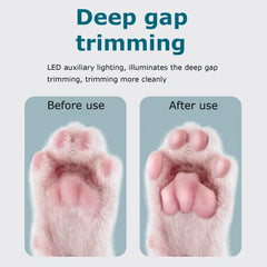 Portable Dog Paw Trimmer with Led Light Rechargeable Cordless Nail Grinder Shaver for Cats dogs Other Pets Nail Grooming Tools