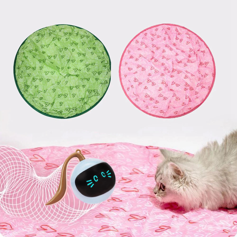Interactive Cat Toy Colorful LED Self Rotating Smart Pet Ball Toys Kitten Automatic Ball Toys for for Indoor Cats Chase Game
