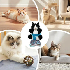 Cat Puppet Wrestler Wrestling Glove With Sturdy Padding Soft Plush Cat Wrestle Toy Animal Hand Glove Interactive Play Cat Toys