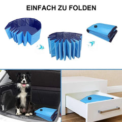 80*30cm Portable pet swimming pool for dogs outdoor summer swimming autumn winter indoor dog bath tub dual-use with drain valve