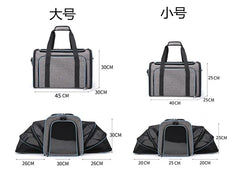 Pet bag Out carrying bag can be extended cat bag Large capacity Two small pets out carrying cat backpack