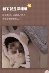 Foldable Pet House Removable Washable Cat House Puppy Cave Sofa Pet Supplies Suitable for Small and Medium Cats and Dogs