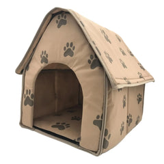 Detachable Folding Small Footprints Pet House Pet Dog Mat Portable Dog Footprint House  Warm And Comfortable