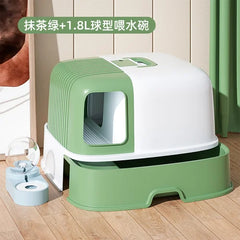 Cat Litter Box Fully Enclosed Oversized Hallway Supply Tray Oversized Long Aisle Drawer Pet Toilet Furniture Supplies