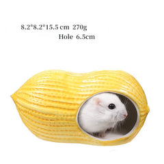 Pottery Hamster House Pet Bed Hideout Hut Hamster Gerbil Hamster House Guinea Pig Nest Sleeping Bed Ceramic House