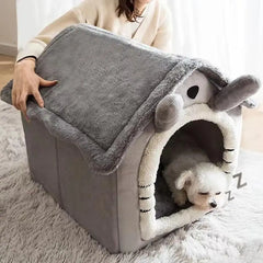 Thickened Pet Warm House Cat And Dog House Winter Warm Universal For All Seasons Detachable And Washable Cute New Comfortable