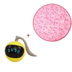 Interactive Cat Toy Colorful LED Self Rotating Smart Pet Ball Toys Kitten Automatic Ball Toys for for Indoor Cats Chase Game