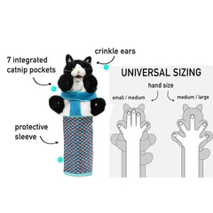 Cat Puppet Wrestler Wrestling Glove With Sturdy Padding Soft Plush Cat Wrestle Toy Animal Hand Glove Interactive Play Cat Toys