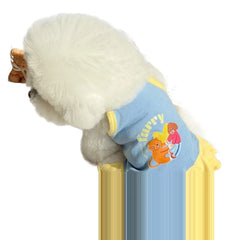 Pet Dresses Thin Strap Dogs Vest Comfortable Fabric Printed Design Puppy Camisole Breathable Soft Small Dog Cat Dress Puppy