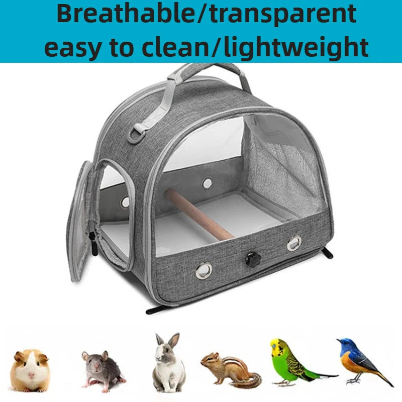Pet Portable Travel Bag Outdoor Breathable Small Animal Carriers Equipment Zipper Double Open Oxford Small Pet Outing Supplies