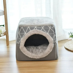 Closed Pet Sleeping House Small Dogs Cat Bed All Season Puppy Nest Winter Warm Cat Litter Pet Villa Closed Kennel Pet Supplies