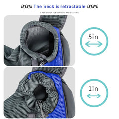 Pet Cat Dog Carrier Backpack Mesh Sling Carry Pack Travel Tote Shoulder Bags Pet Carrying Supplies Crossbody Shoulder Bag