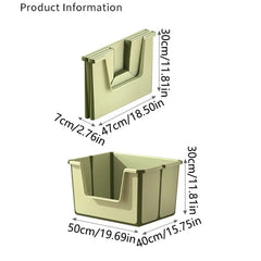 Large Capacity Foldable Cat Litter Box High Sides Splashproof Semi-Closed Litter Box with Scoop Removable Scoop Low Entry