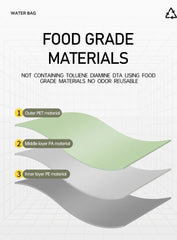 Outdoor 7.5L Portable Water Bag with Faucet PET Material Collapsible Water Container Bag Suitable for Camping Hiking Backpacks