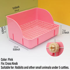 Rabbit Litter Box Corner Toilet Box Durable Animal Potty Trainer for Ferret Hamster Guinea Pig Small Animals Pet Supplies